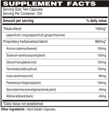 Astho Herb Supplement Facts